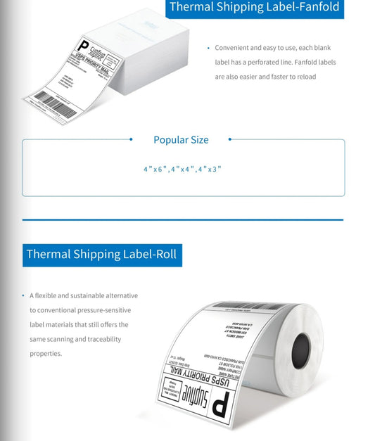 DayDayUse - Shipping Label 500 fold, non Fading, Water Proof