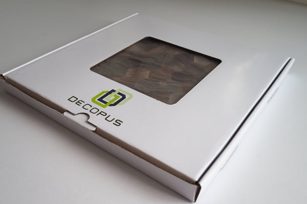 Decopus Metal Tile Peel and Stick  (Hexagon Copper Matte 12 x12'', 1.6'' Thick) Adhesive