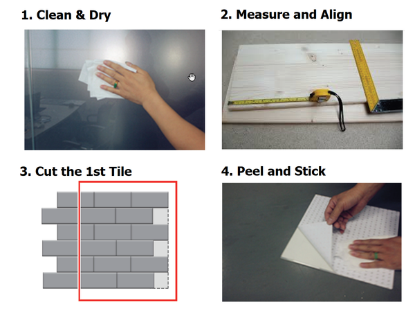 Decopus Soft Tile Peel and Stick Backsplash (Carrara Black White Grey Long Marble ) 12'' x 12'' x0.1''
