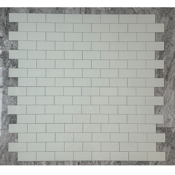 Decopus Subway Tile Peel and Stick Backsplash (Luxury Stone Composite - Ceramic White 10"x12.5" Sheet 10pc/pk) for Kitchen, Bathroom, Car Camper, Wall Accents - Removable, Best Value for Remodeling