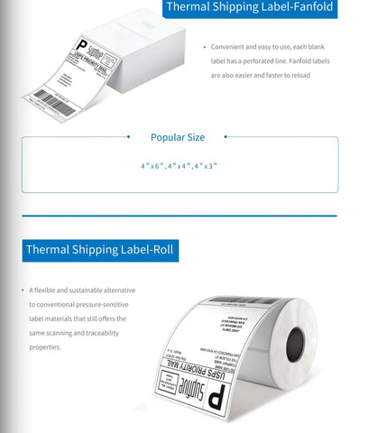 DayDayUse - Shipping Label 500 fold, non Fading, Water Proof