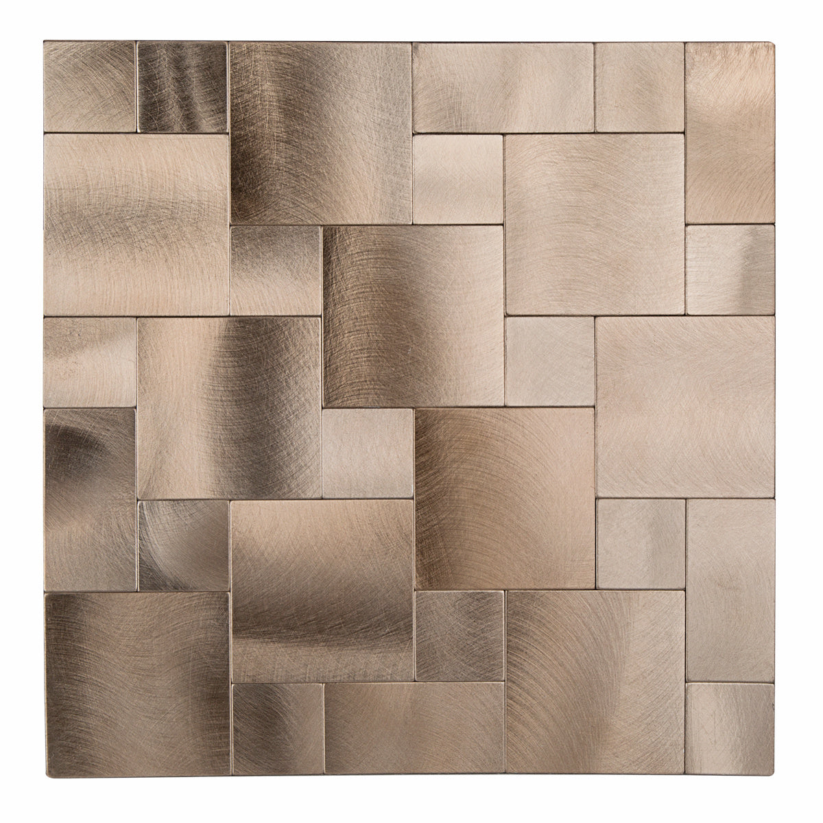Decopus Peel and Stick Metal Tile Backsplash (IS50 Copper Matte) for Kitchen Bathroom, Metal Tiles, Wall Accents. 12in x 12in. 4mm thick, Stick On