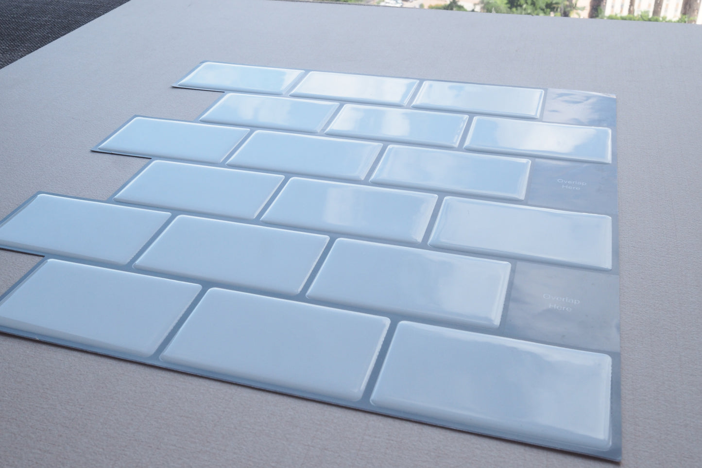 Decopus 3D Subway Tile Peel and Stick Backsplash Mono Whtie (Subway 2'x3.5' chip 12 x 12' Sheet, 10pc/Pack) for Kitchen, Bathroom, Wall Accents, FauxStone Soft Vinyl